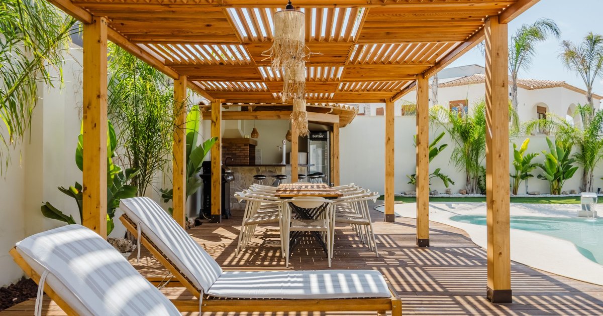 Mediterranean villa with pergola and pool, Marbella, Spain