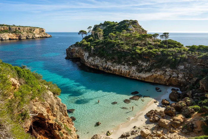 Majorca bay on sea shore