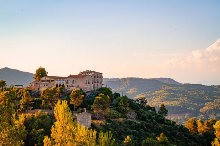 Building on top of a mountain in Manresa, Spain